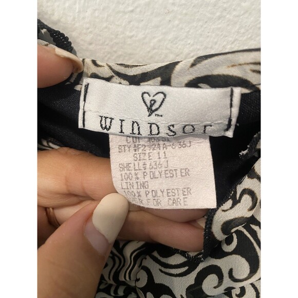 Vtg 90s Y2K Windsor Ruffle Slip Dress Fairy Grunge Size 11 - Picture 4 of 7